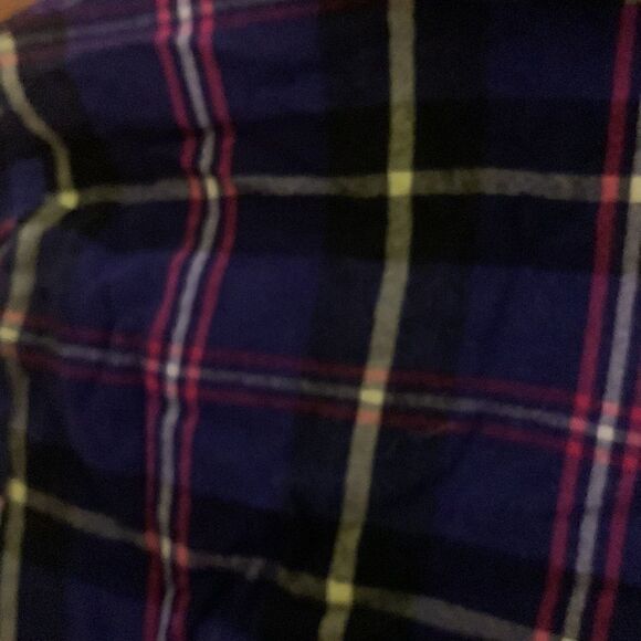 splendid EUC royal blue with pink and yellow plaid button down shirt. Size XS - Picture 4 of 4
